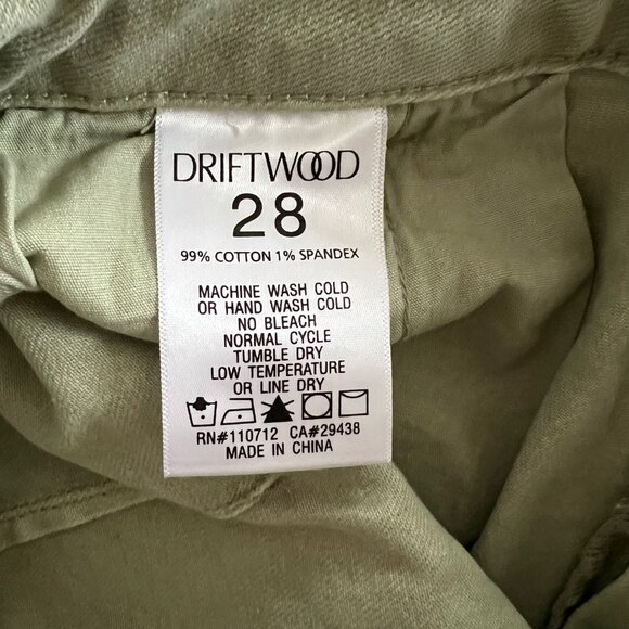 NEW! DRIFTWOOD Spencer Barrel-Leg Pants, Size 28, dusty-green - Picture 9 of 13